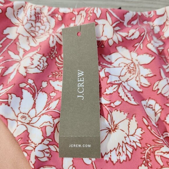J. Crew Curved Waist Cheeky Bikini Bottom Tossed Floral New With Tags Womens L - Picture 5 of 16